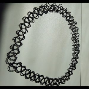 Black tattoo choker necklace <3
